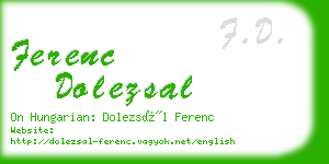 ferenc dolezsal business card